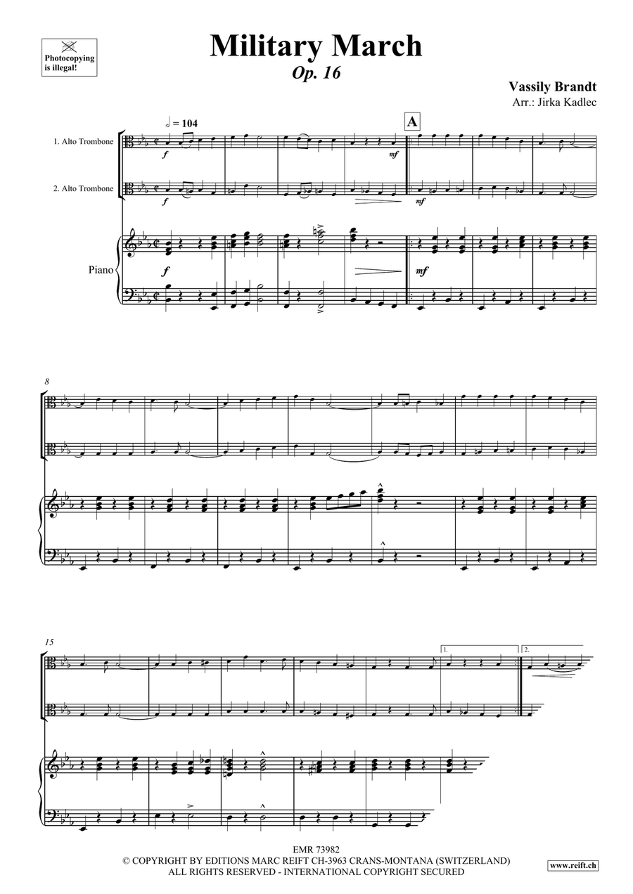 Military March Military March Piano Accompaniment scores gallery preview page 3