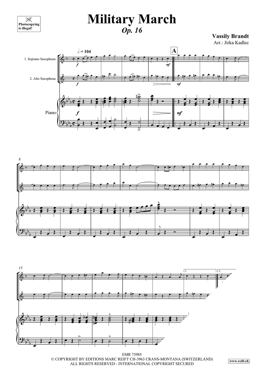 Military March Military March Soprano Saxophone scores gallery preview page 3
