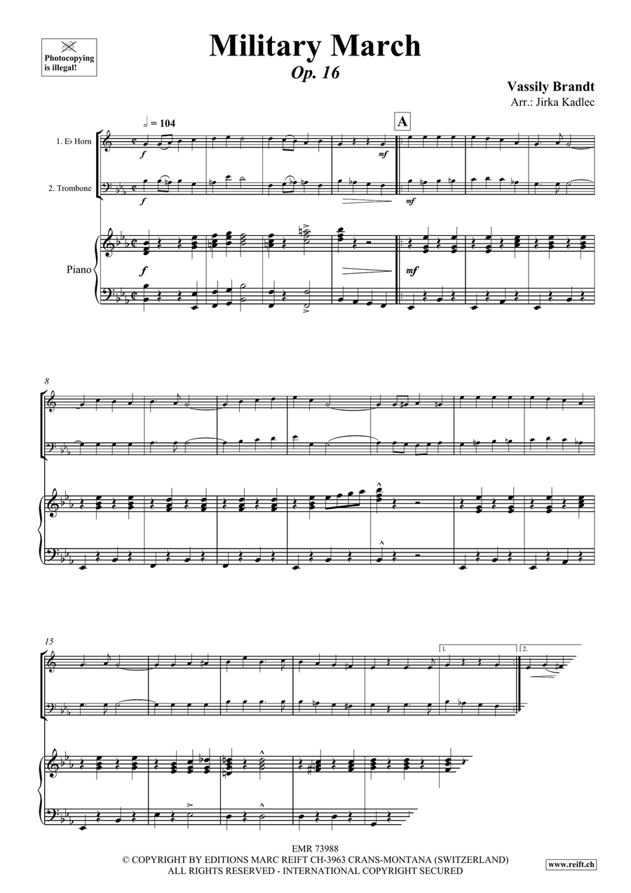 Military March Military March Horn scores gallery preview page 3