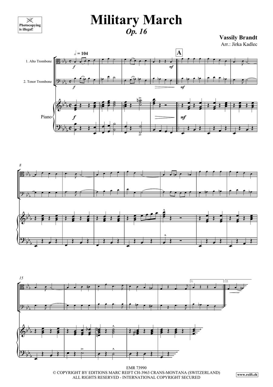 Military March Military March Piano Accompaniment scores gallery preview page 3
