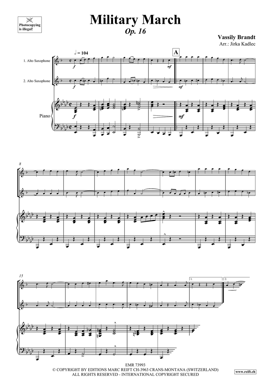 Military March Military March Alto Saxophone scores gallery preview page 3
