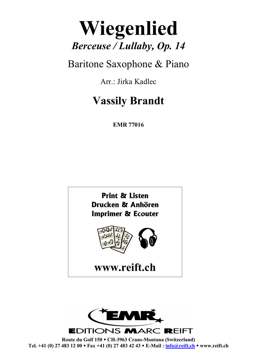 Wiegenlied Wiegenlied Baritone Saxophone scores gallery preview page 2