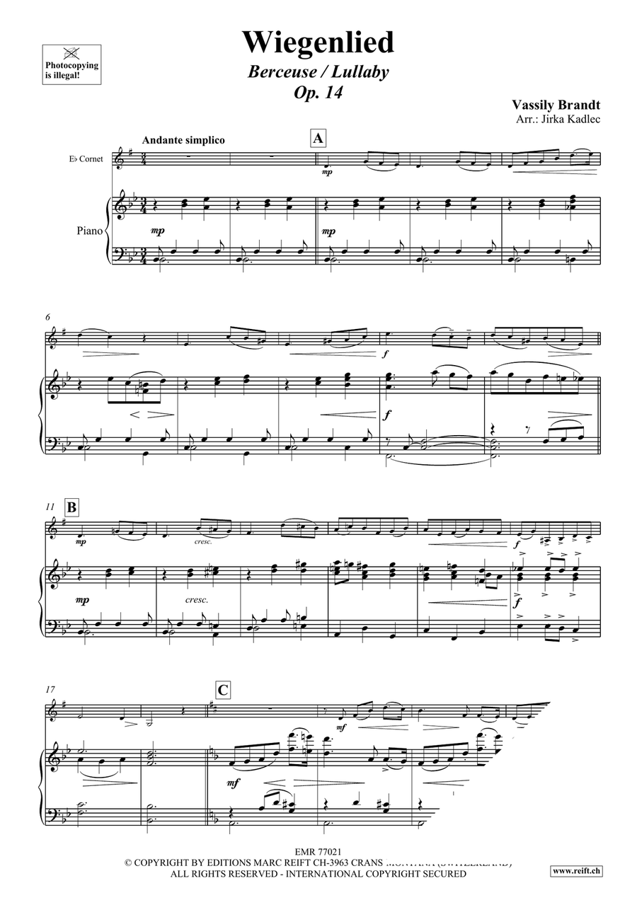 Wiegenlied Wiegenlied Cornet scores gallery preview page 3