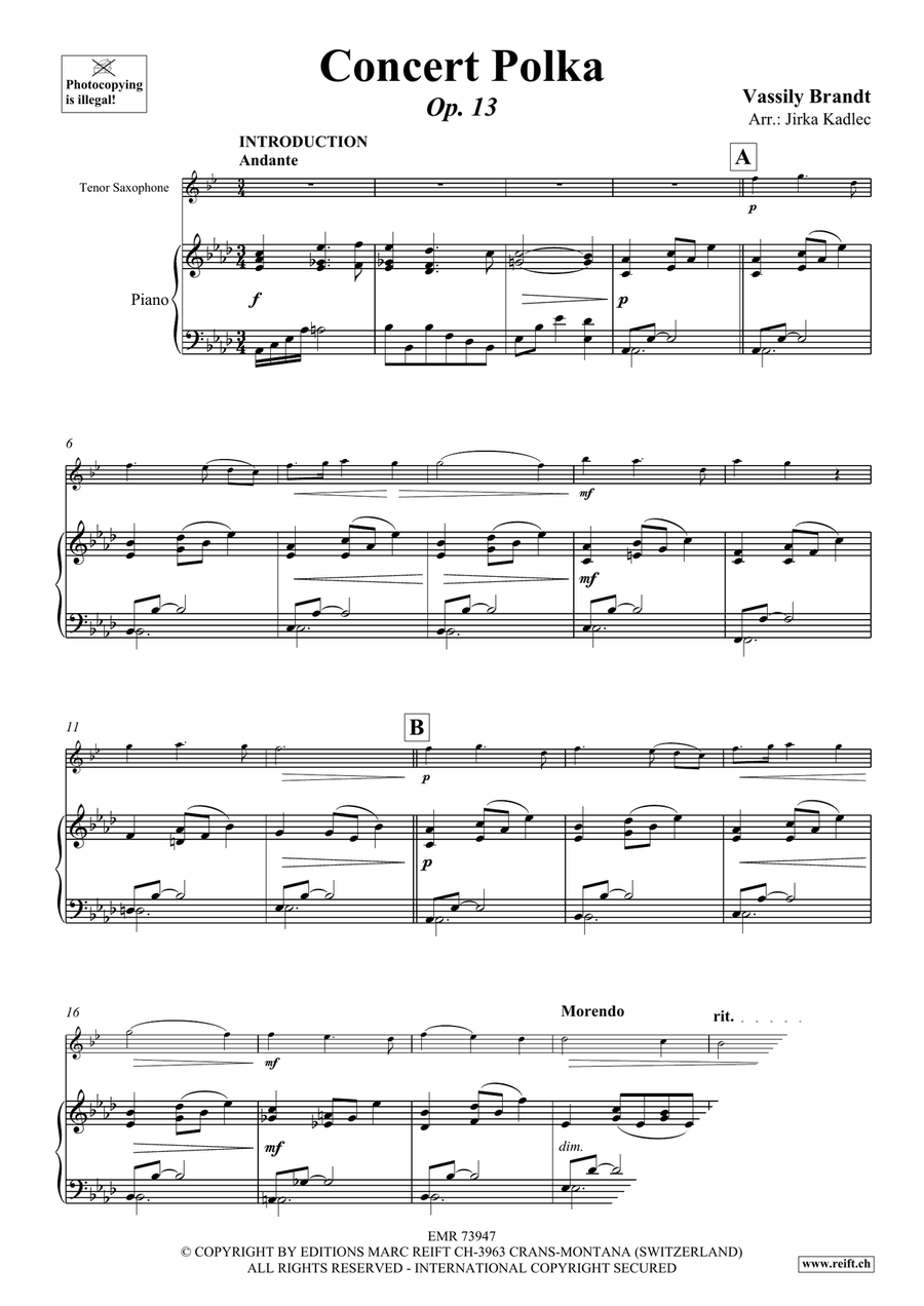 Concert Polka Concert Polka Tenor Saxophone scores gallery preview page 3