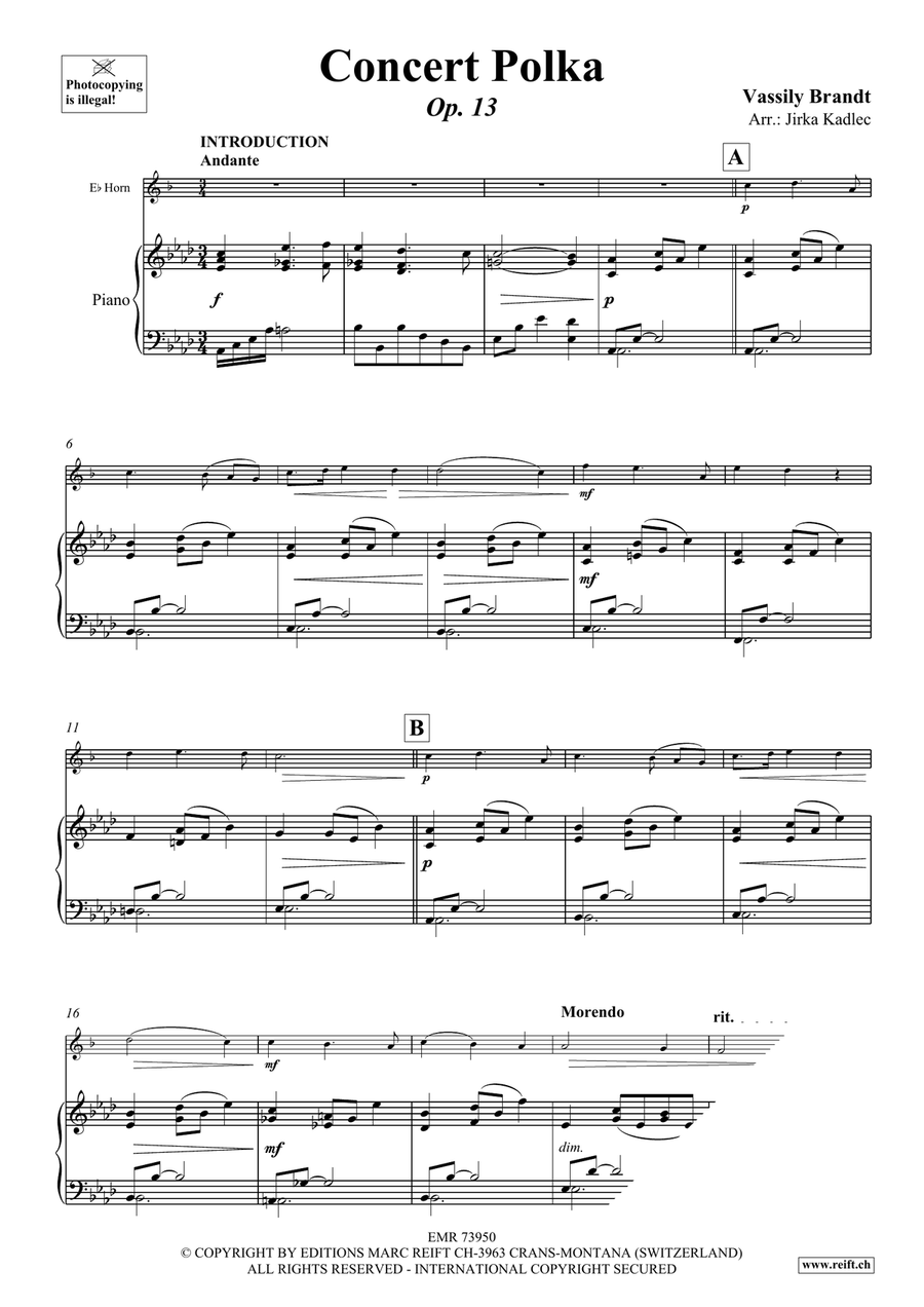 Concert Polka Concert Polka Horn scores gallery preview page 3