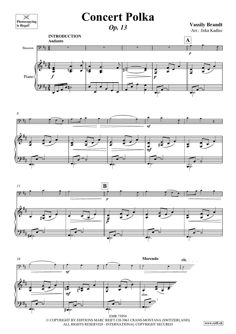 Concert Polka Concert Polka Bassoon Solo scores gallery preview page 3