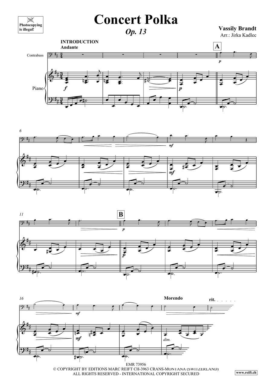 Concert Polka Concert Polka Double Bass scores gallery preview page 3