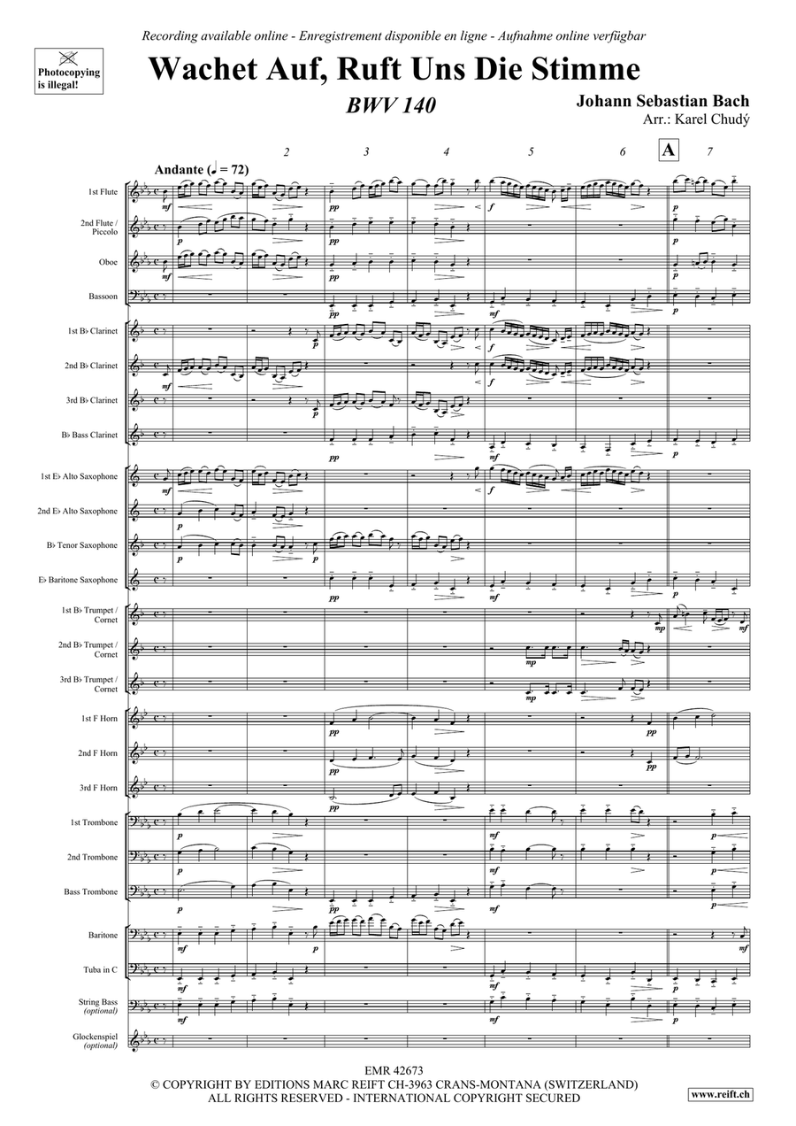 Wachet Auf, Ruft Uns Die Stimme Concert Band scores gallery preview page 3