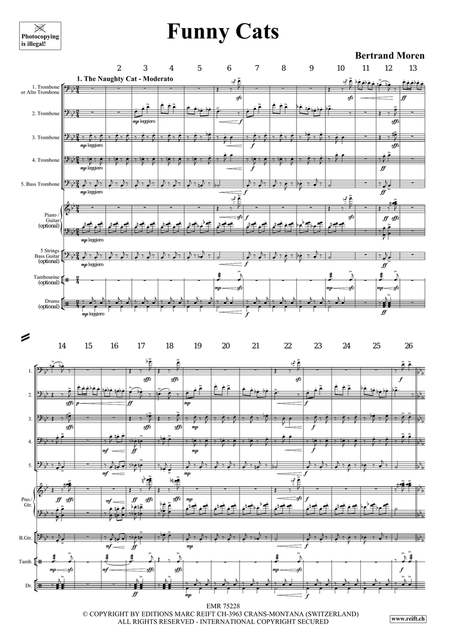 Funny Cats Funny Cats Trombone scores gallery preview page 4