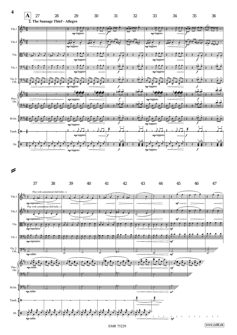 Funny Cats Funny Cats String Quintet scores gallery preview page 5