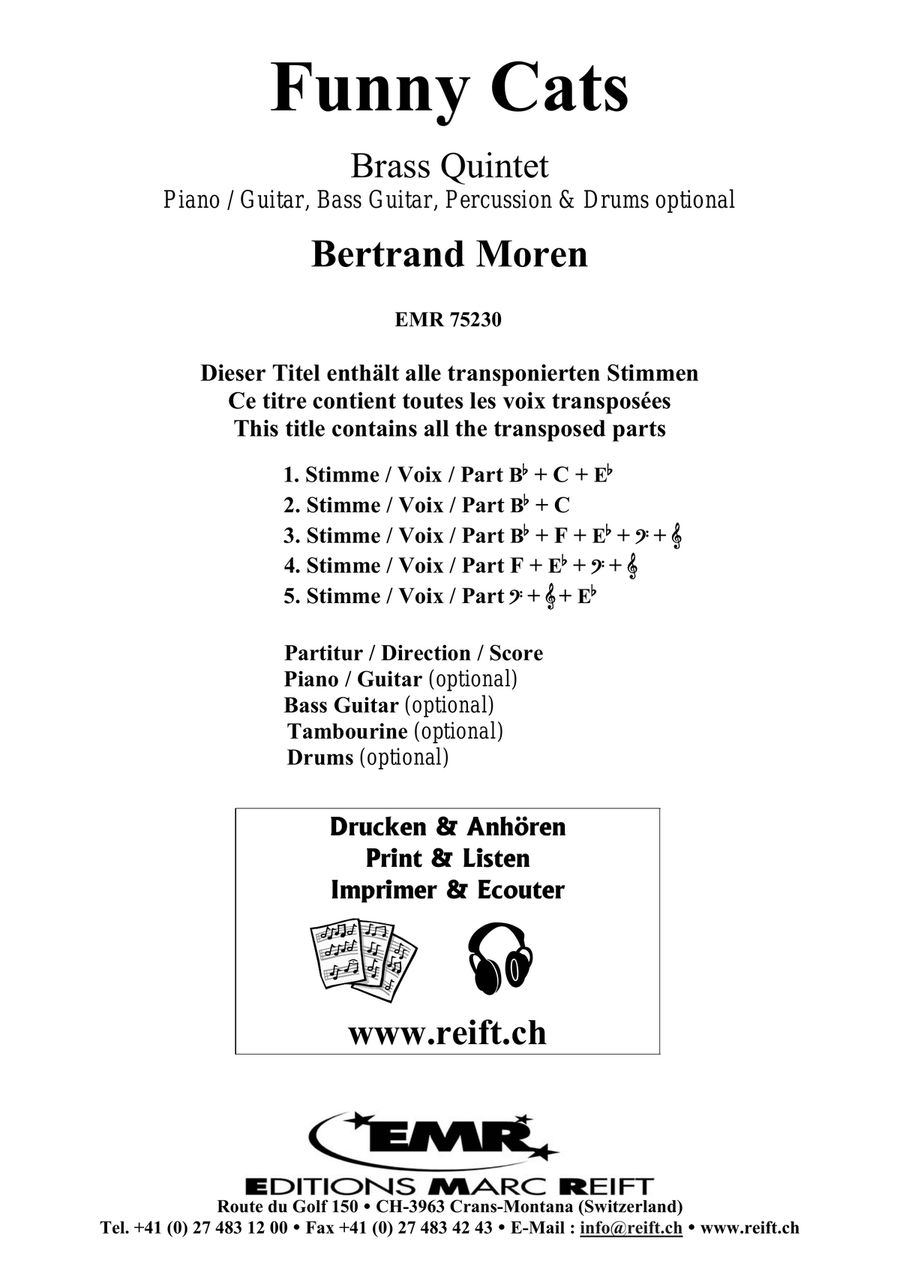 Funny Cats Funny Cats Brass Quintet scores gallery preview page 2