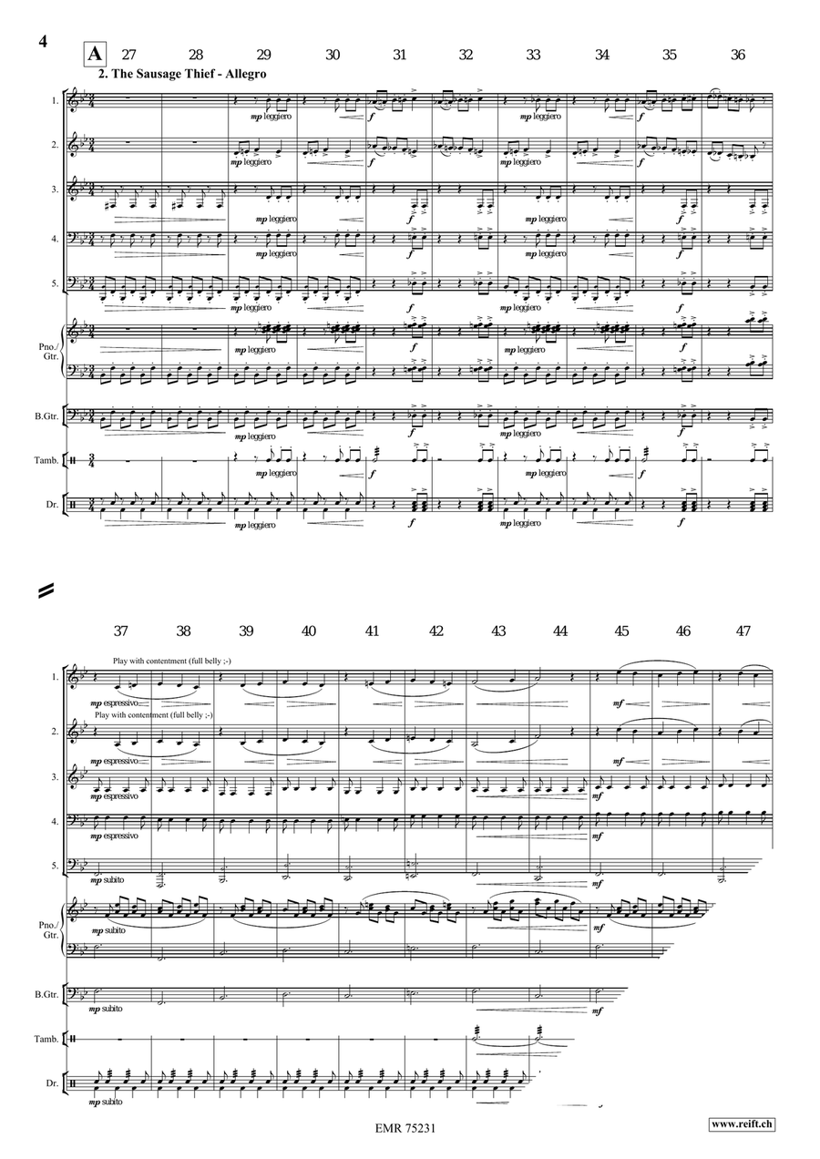 Funny Cats Funny Cats Woodwind Quintet scores gallery preview page 5
