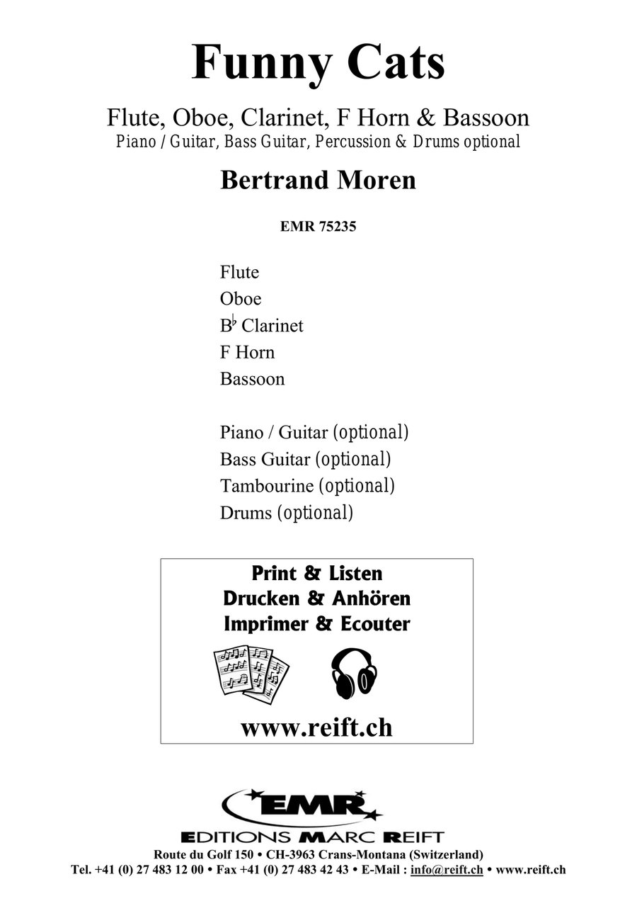 Funny Cats Funny Cats Woodwind Quintet scores gallery preview page 2