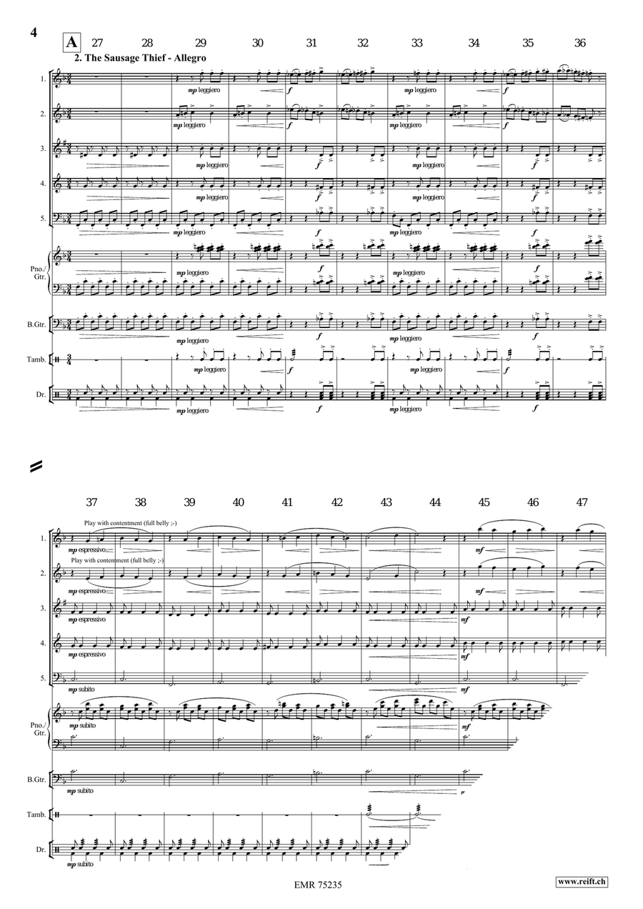 Funny Cats Funny Cats Woodwind Quintet scores gallery preview page 5