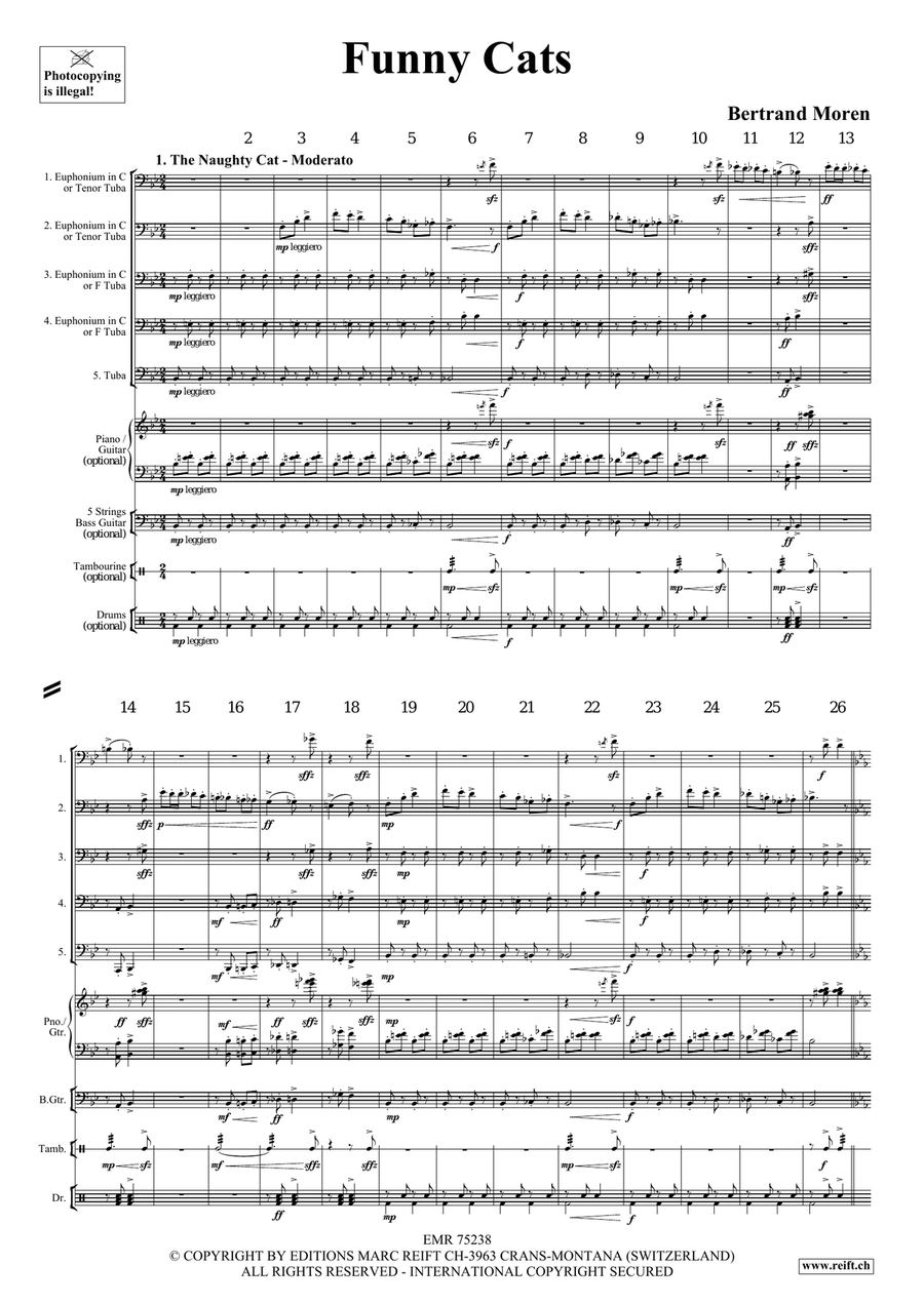 Funny Cats Funny Cats Tuba scores gallery preview page 4
