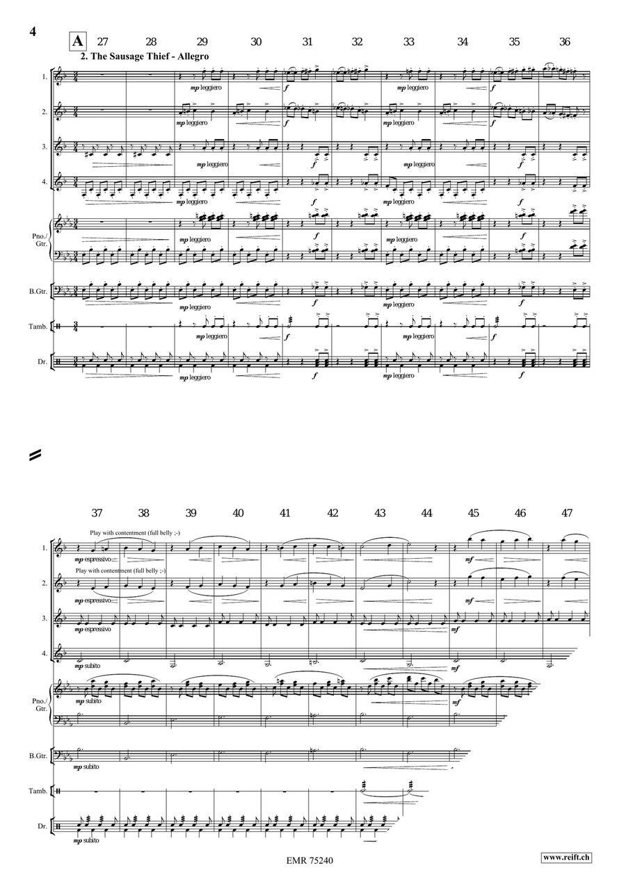 Funny Cats Funny Cats Clarinet Quartet scores gallery preview page 5
