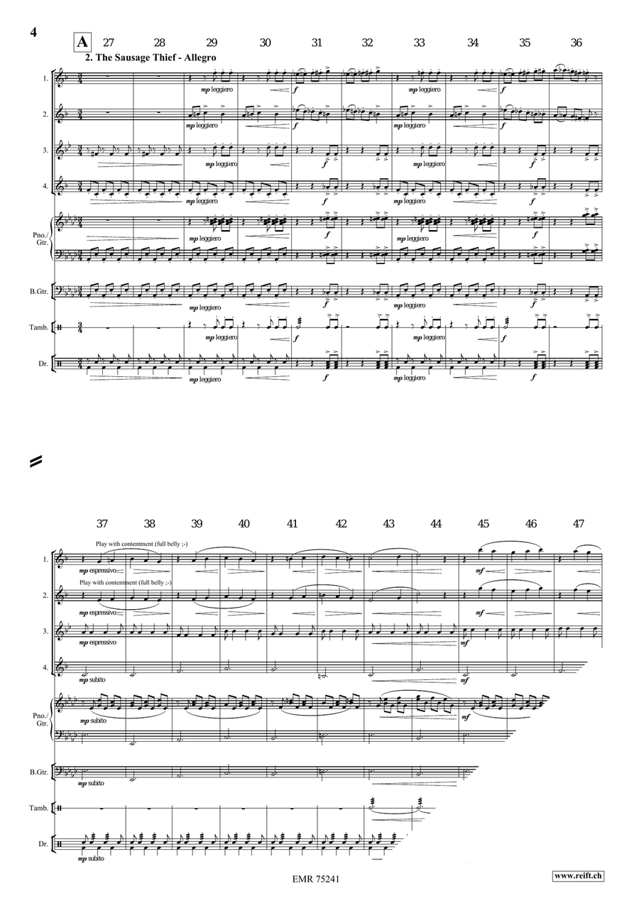 Funny Cats Funny Cats Saxophone Quartet scores gallery preview page 5