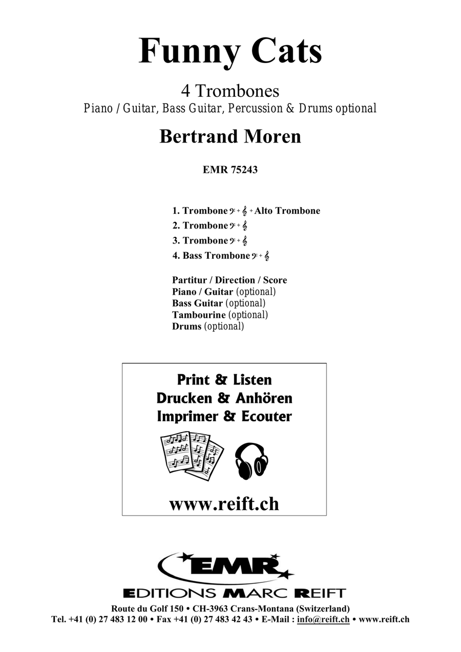 Funny Cats Funny Cats Trombone Quartet scores gallery preview page 2
