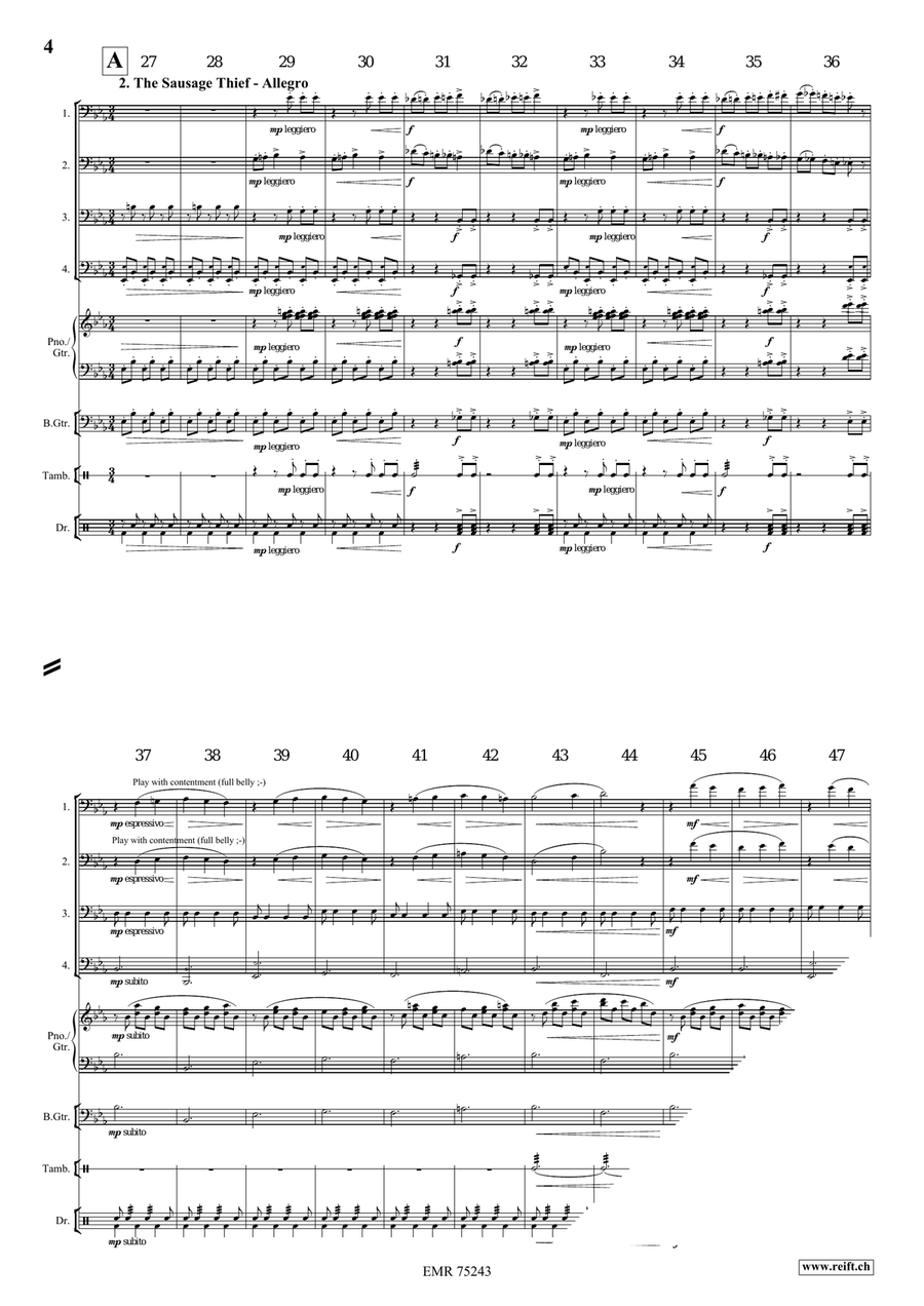 Funny Cats Funny Cats Trombone Quartet scores gallery preview page 5