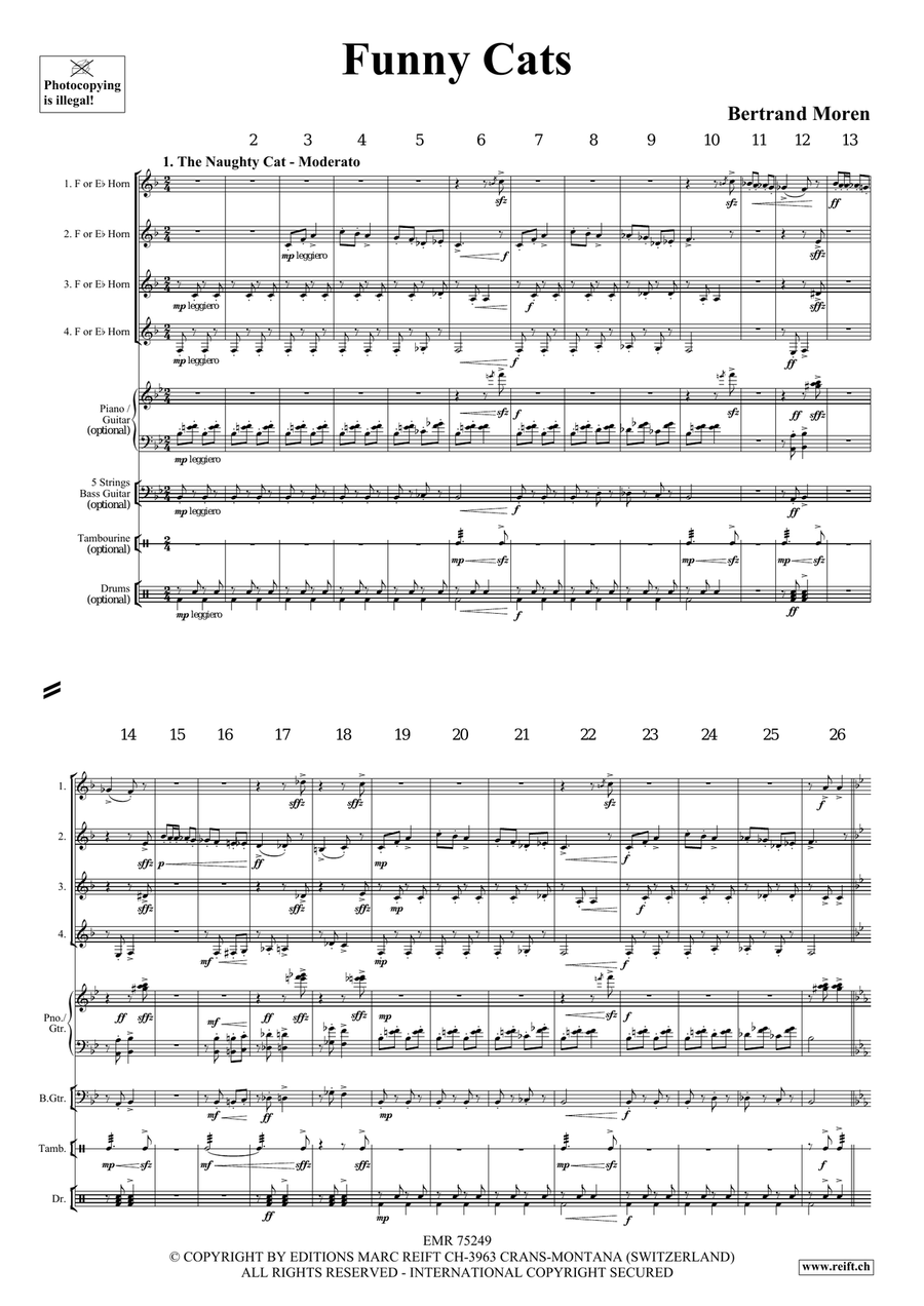 Funny Cats Funny Cats Horn scores gallery preview page 4