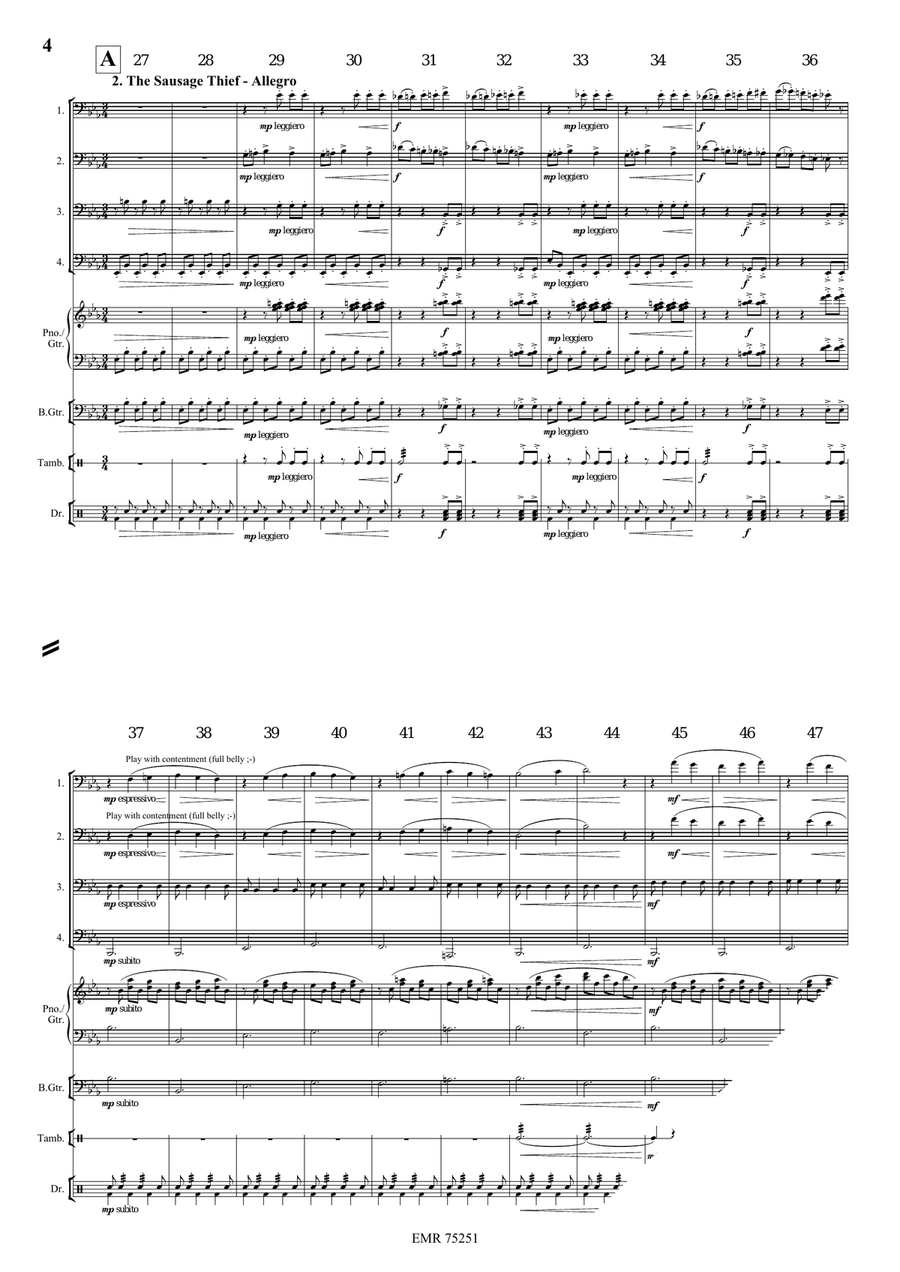 Funny Cats Funny Cats Tuba Quartet scores gallery preview page 5