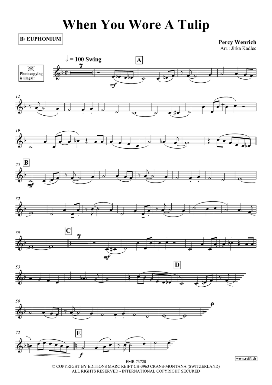 When You Wore A Tulip When You Wore A Tulip Euphonium scores gallery preview page 3