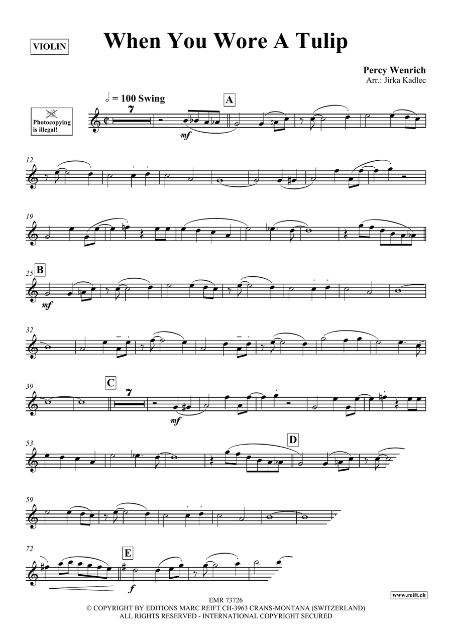 When You Wore A Tulip When You Wore A Tulip Violin Solo scores gallery preview page 3