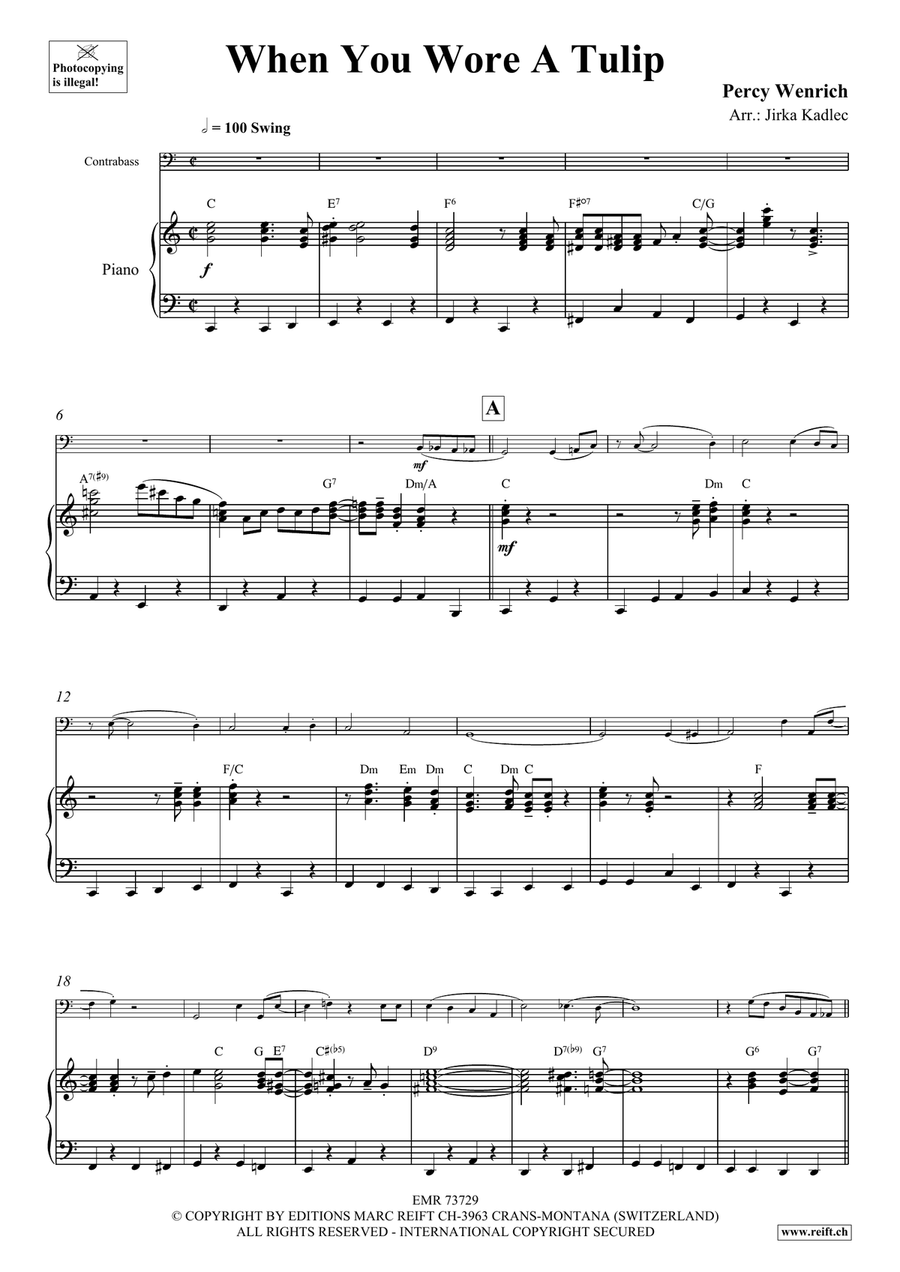 When You Wore A Tulip When You Wore A Tulip Double Bass scores gallery preview page 4