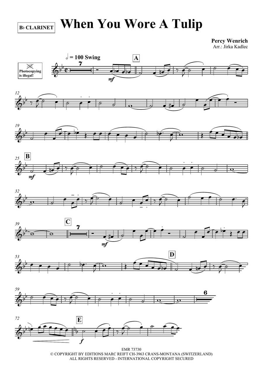 When You Wore A Tulip When You Wore A Tulip Clarinet Solo scores gallery preview page 3