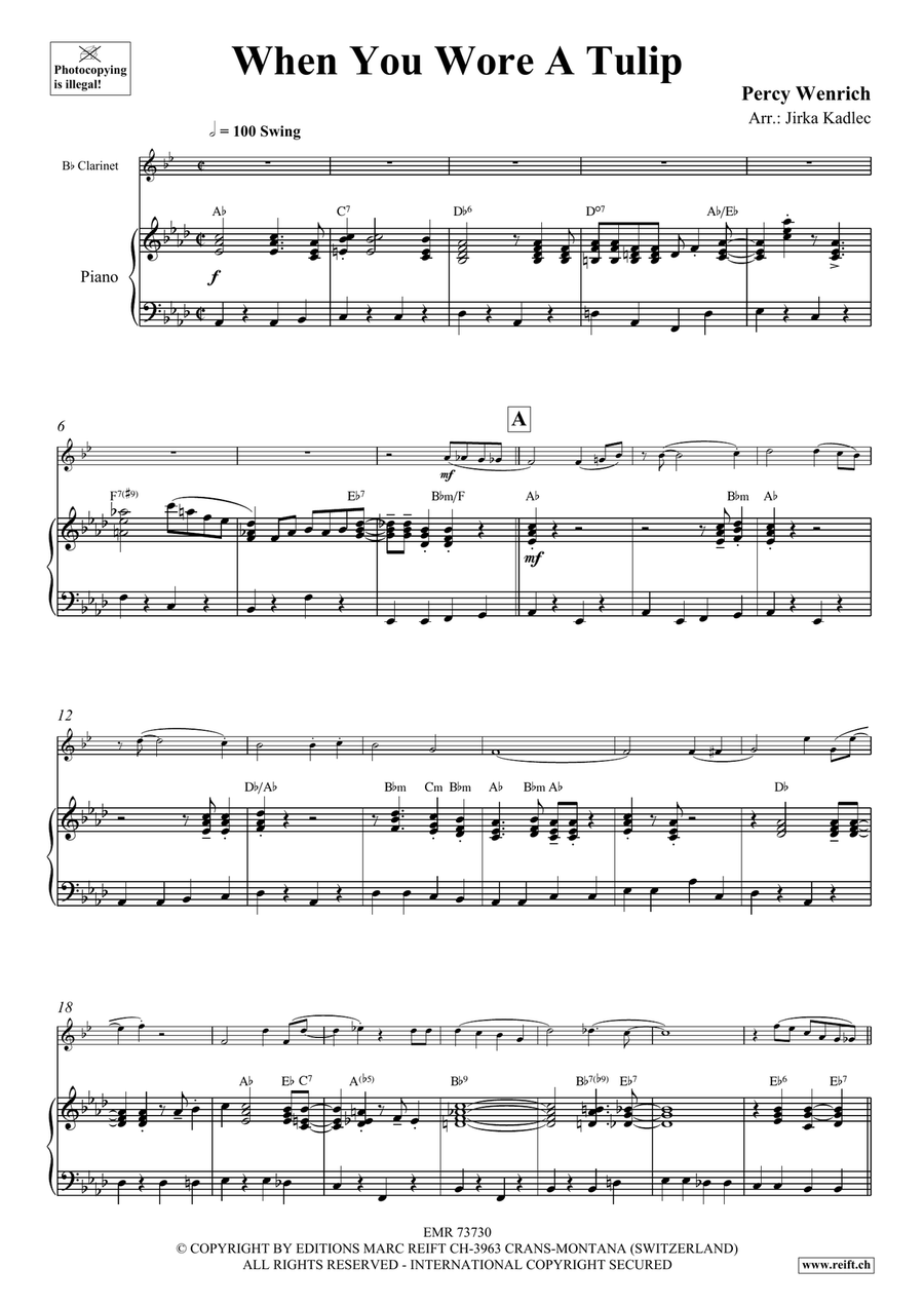 When You Wore A Tulip When You Wore A Tulip Clarinet Solo scores gallery preview page 4