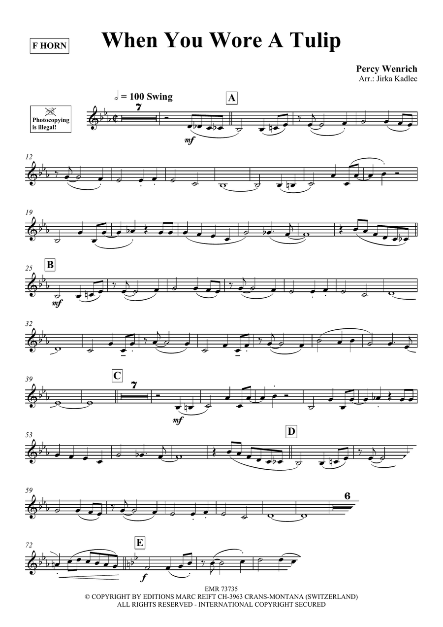 When You Wore A Tulip When You Wore A Tulip Horn scores gallery preview page 3
