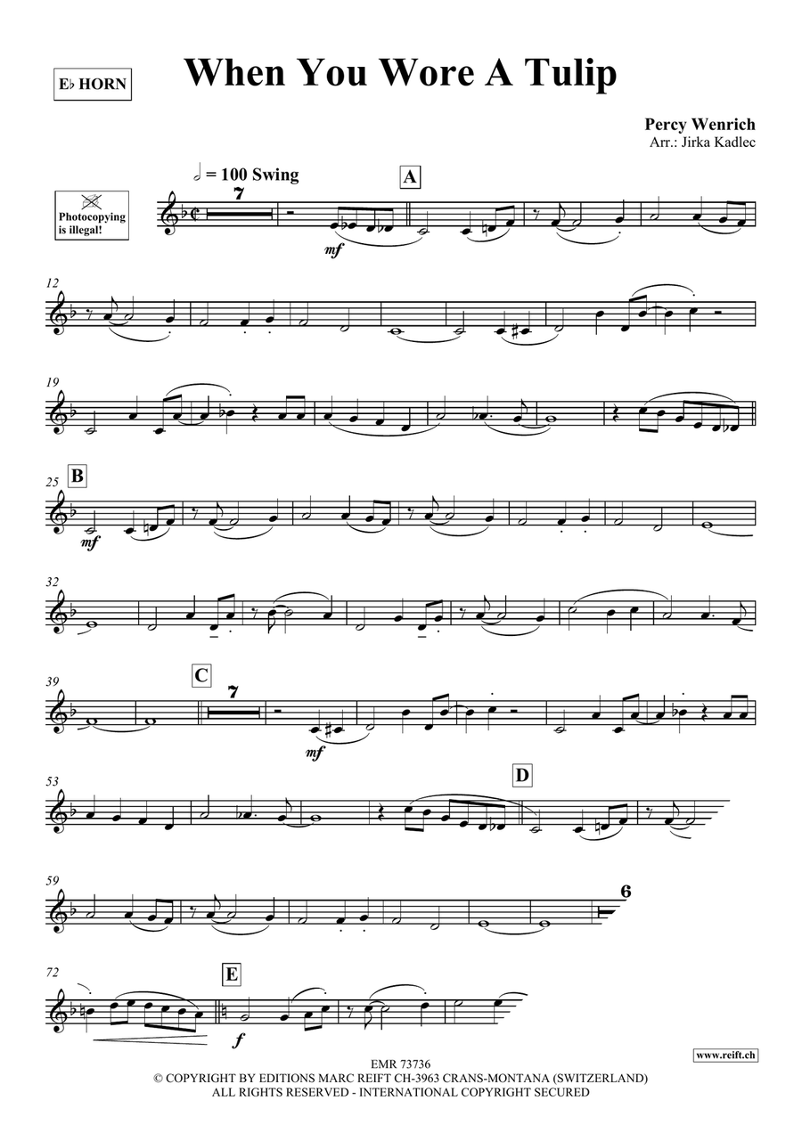 When You Wore A Tulip When You Wore A Tulip Horn scores gallery preview page 3