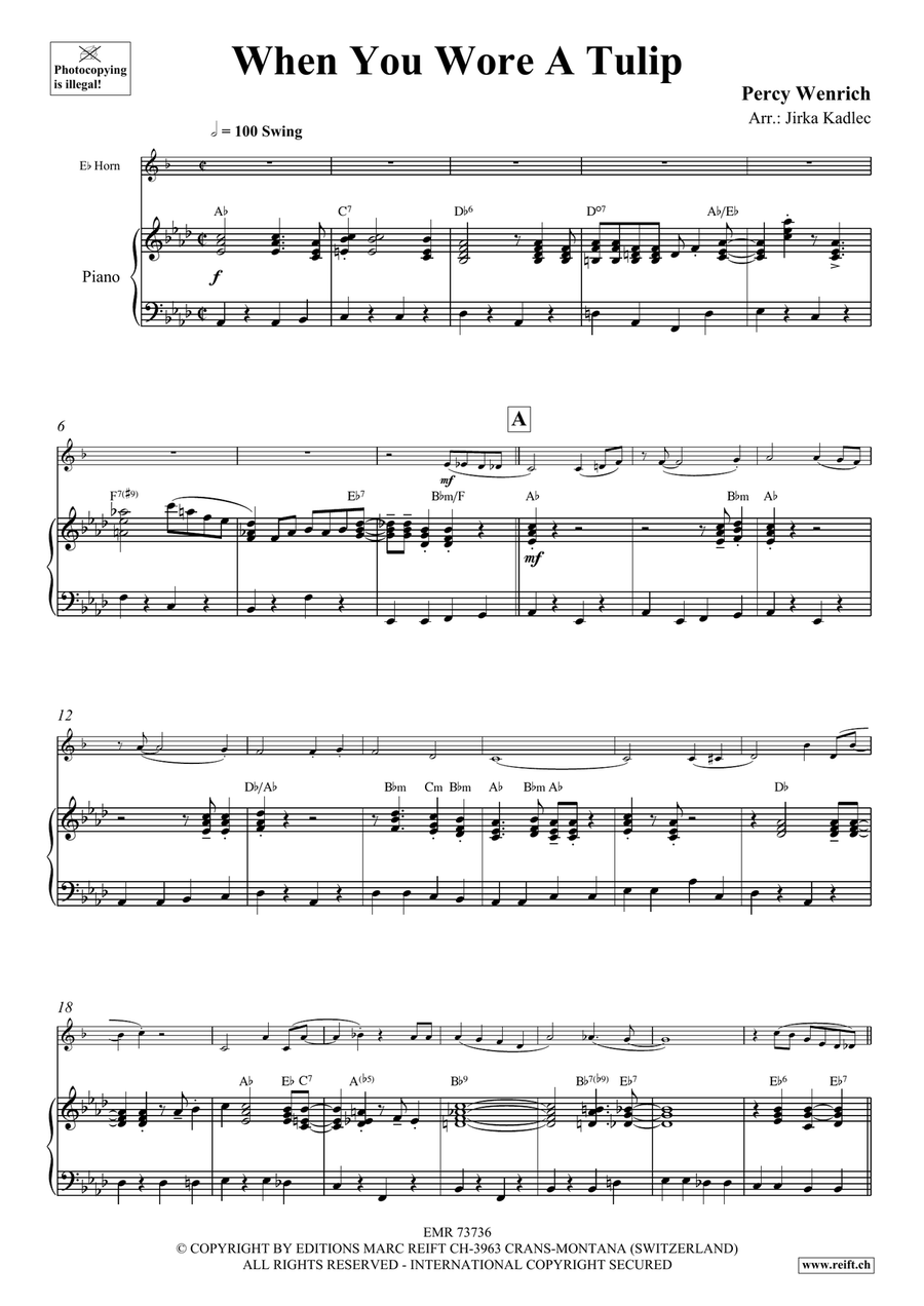 When You Wore A Tulip When You Wore A Tulip Horn scores gallery preview page 4