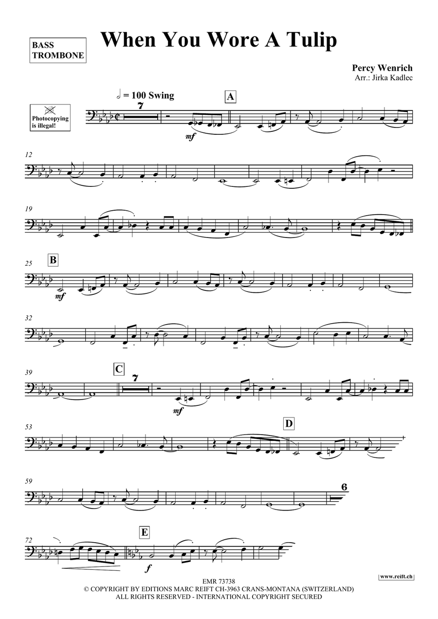 When You Wore A Tulip When You Wore A Tulip Bass Trombone scores gallery preview page 3