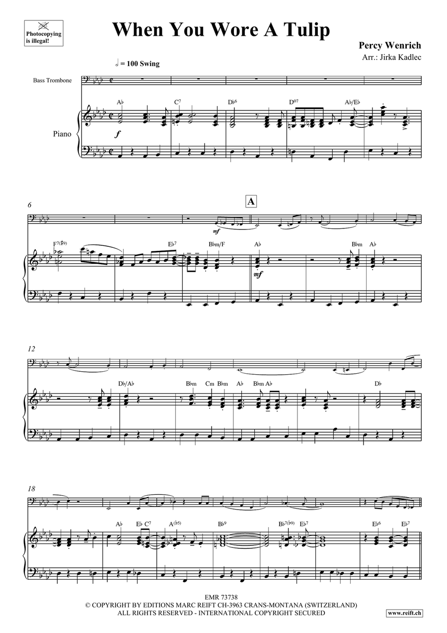 When You Wore A Tulip When You Wore A Tulip Bass Trombone scores gallery preview page 4