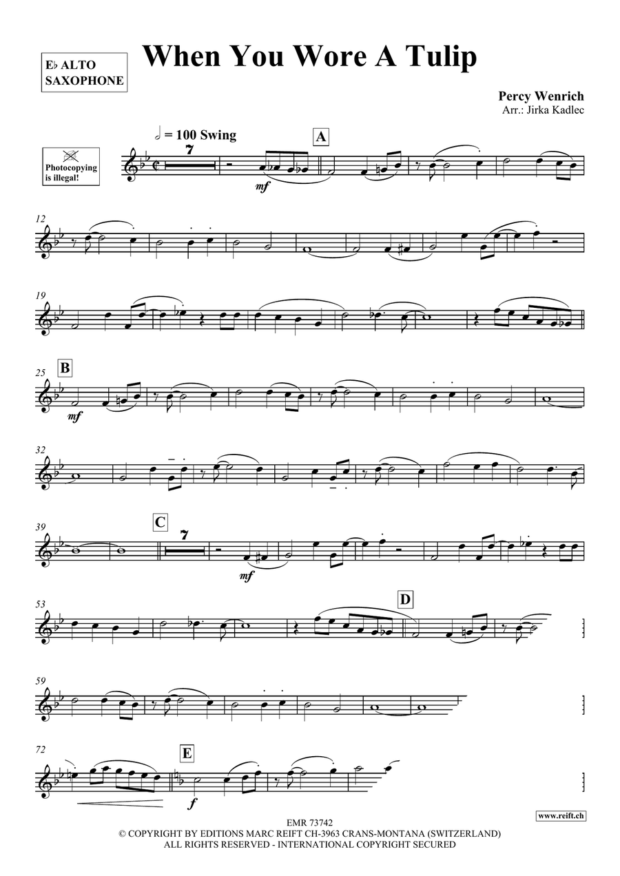When You Wore A Tulip When You Wore A Tulip Alto Saxophone scores gallery preview page 3