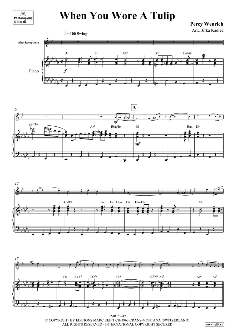 When You Wore A Tulip When You Wore A Tulip Alto Saxophone scores gallery preview page 4