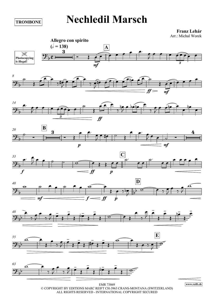 Nechledil Marsch Nechledil Marsch Piano Accompaniment scores gallery preview page 3