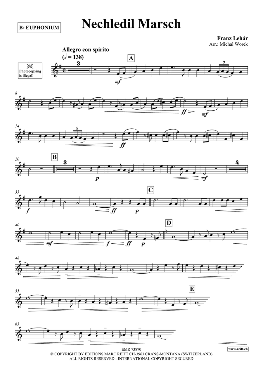 Nechledil Marsch Nechledil Marsch Euphonium scores gallery preview page 3