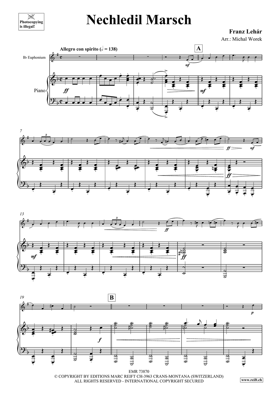 Nechledil Marsch Nechledil Marsch Euphonium scores gallery preview page 4
