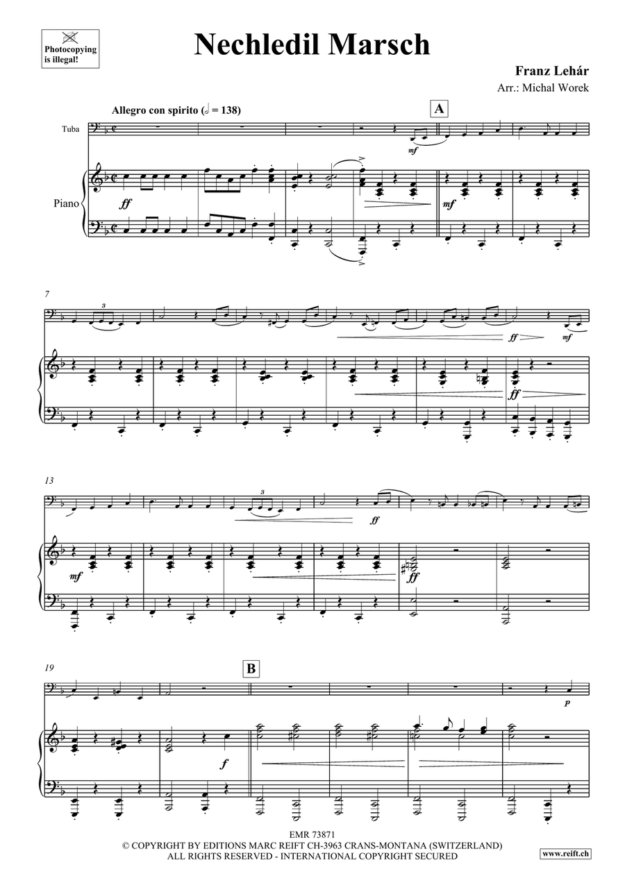 Nechledil Marsch Nechledil Marsch Tuba scores gallery preview page 4