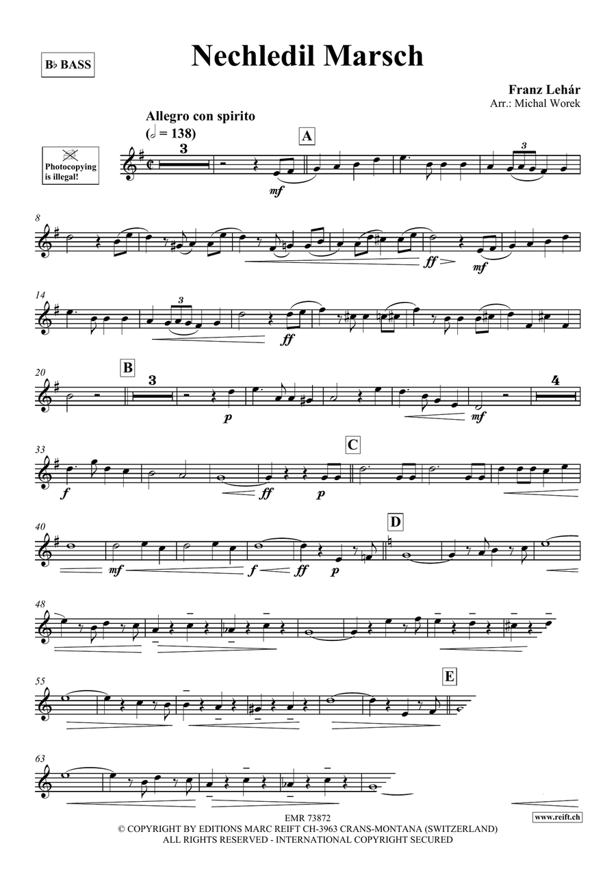Nechledil Marsch Nechledil Marsch Voice Solo scores gallery preview page 3