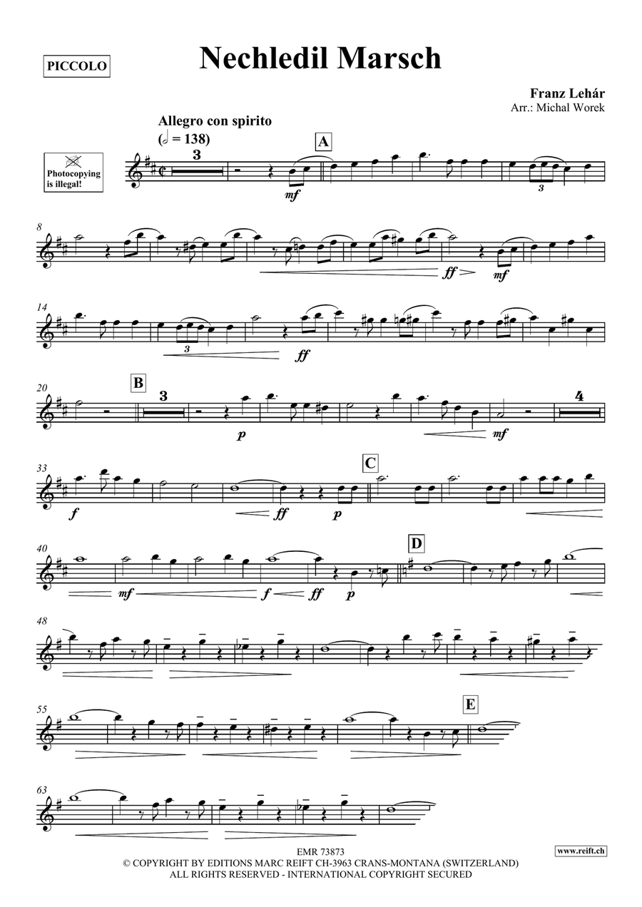 Nechledil Marsch Nechledil Marsch Piccolo scores gallery preview page 3