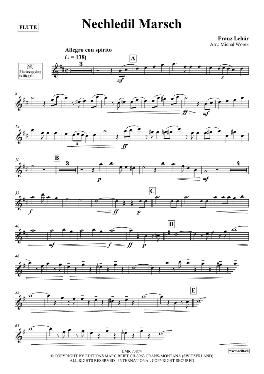 Nechledil Marsch Nechledil Marsch Flute Solo scores gallery preview page 3