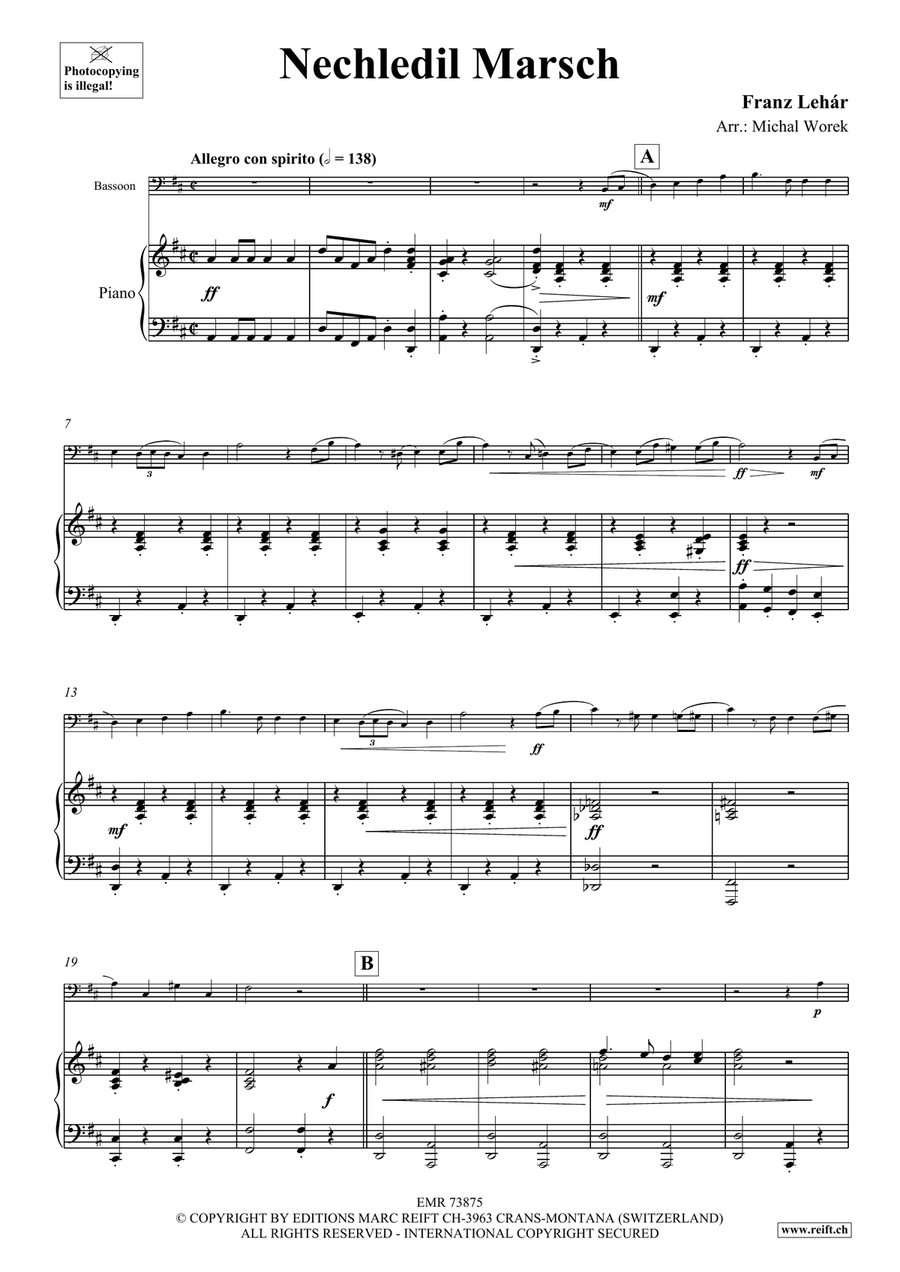 Nechledil Marsch Nechledil Marsch Bassoon Solo scores gallery preview page 4
