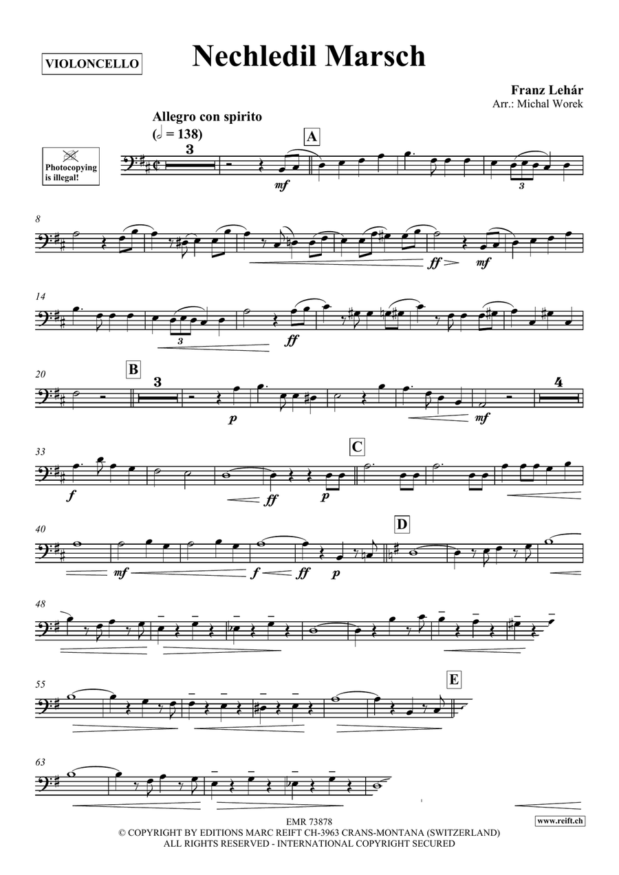 Nechledil Marsch Nechledil Marsch Piano Accompaniment scores gallery preview page 3