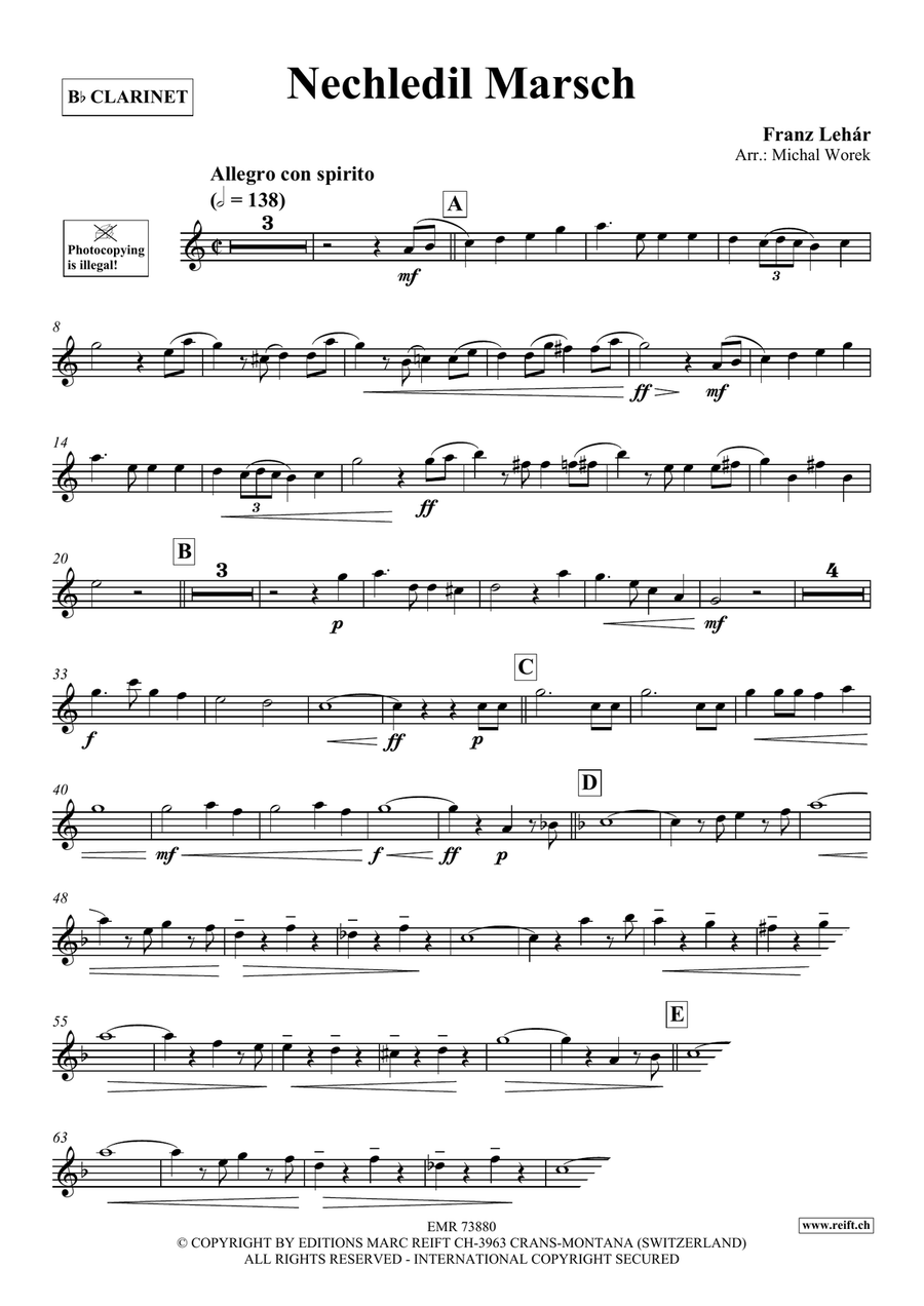 Nechledil Marsch Nechledil Marsch Clarinet Solo scores gallery preview page 3