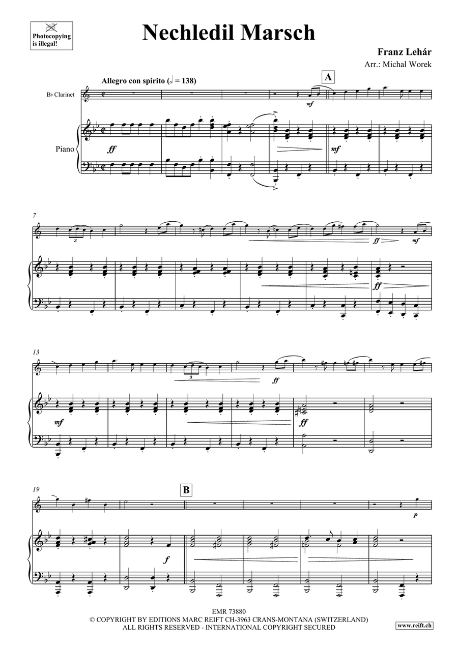 Nechledil Marsch Nechledil Marsch Clarinet Solo scores gallery preview page 4