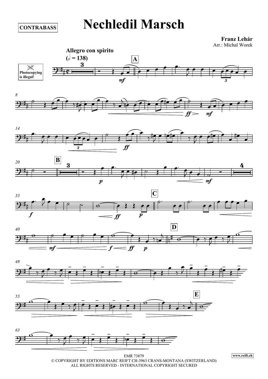 Nechledil Marsch Nechledil Marsch Double Bass scores gallery preview page 3