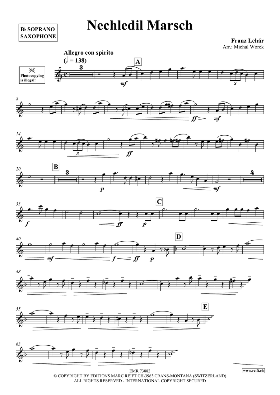 Nechledil Marsch Nechledil Marsch Soprano Saxophone scores gallery preview page 3